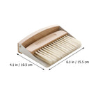 Mini Natural Wood Window Brush Set – Small Handheld Sweeper for Home Kitchen