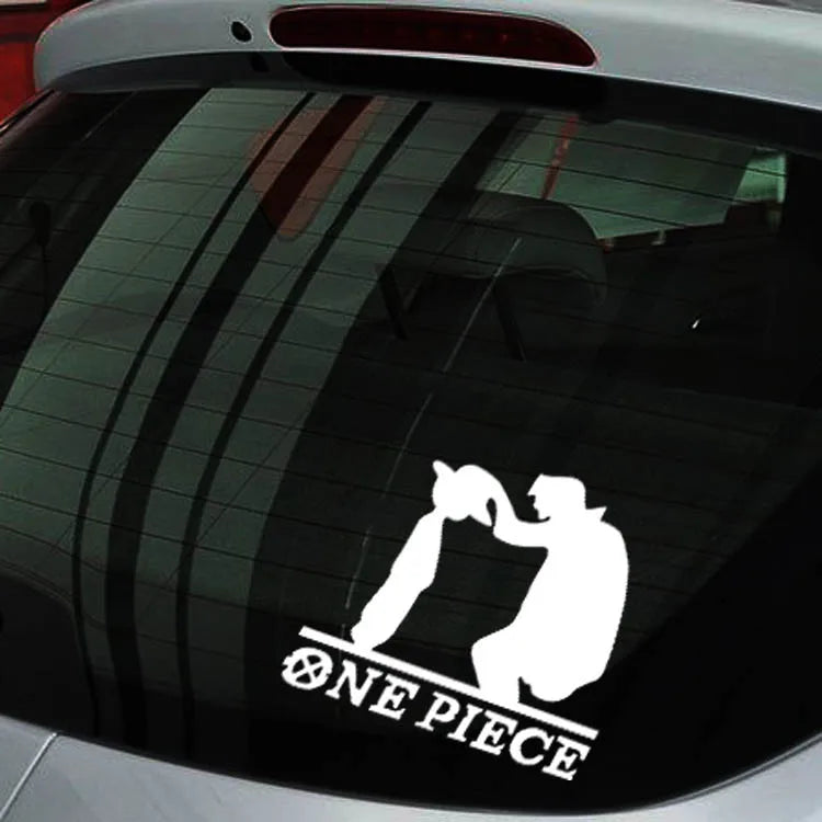 Luffy Pirate Anime Sticker – Reflective Decal for Car Motorcycle Laptop