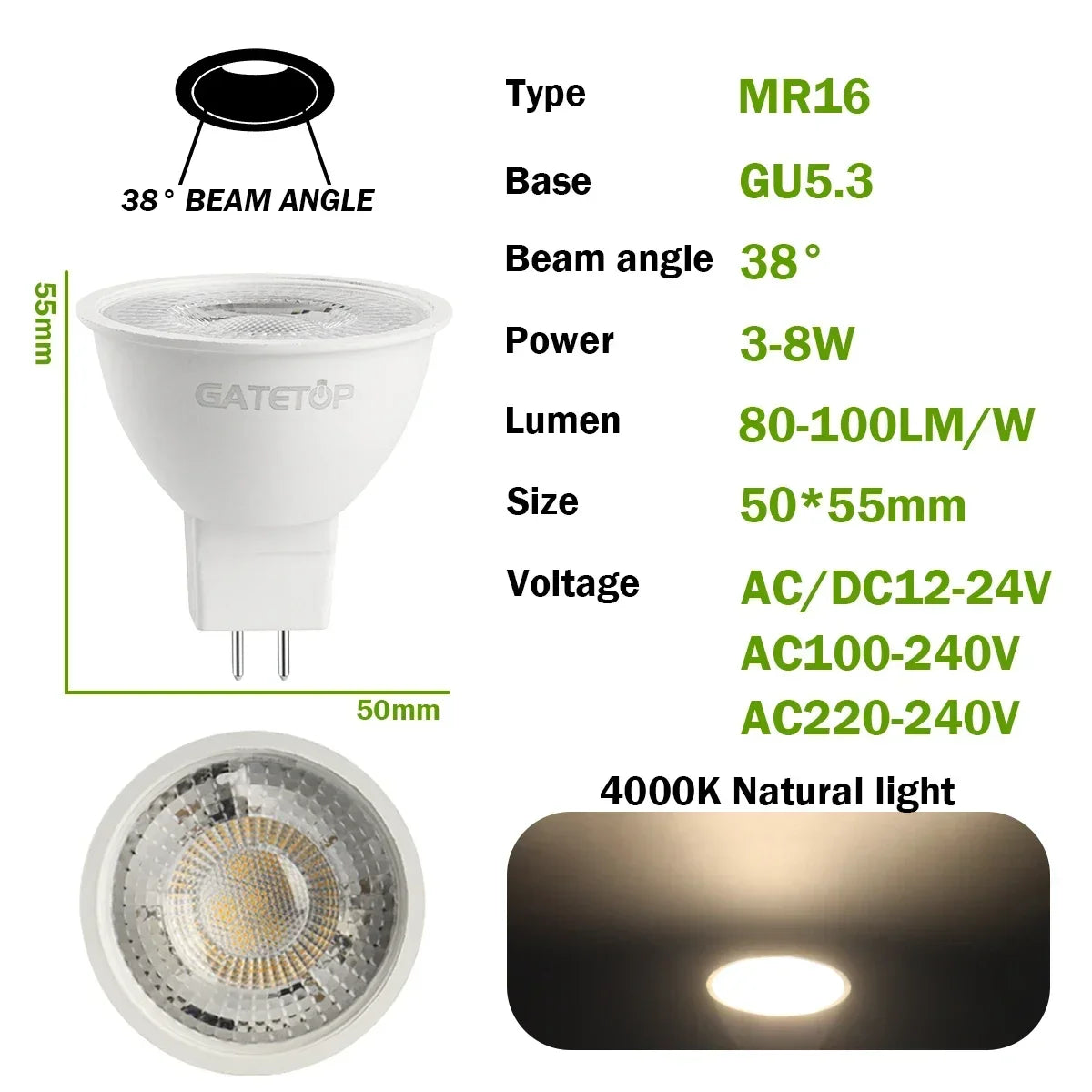 LED MR16 Spotlight Bulbs – Energy Efficient Lighting for Home Replacement
