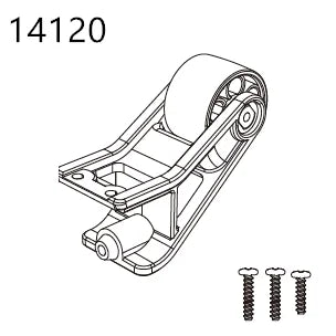 RC Car Spare Parts – Differential Shock and Tire Set for 1/14 Scale Models