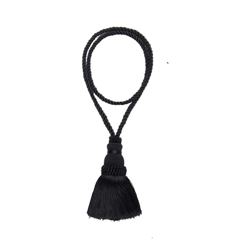 Decorative Curtain Tassel Tieback – Braided Rope Holder for Home Decor