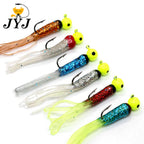 Soft Silicone Tube Worm Lure – 5cm Micro Bait for Bass Perch and Trout Fishing