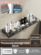 Aluminum Bathroom Shelf – Wall Mounted Storage Rack for Kitchen and Shower