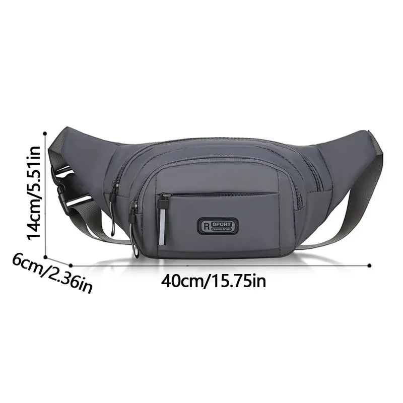 Ultra Thin Canvas Waistpack – Lightweight Men's Belt Bag for Travel Outdoor