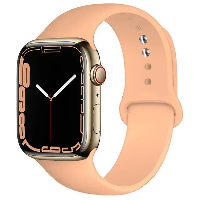 Silicone Apple Watch Sport Band – Adjustable Strap for Series 1-11 and Ultra