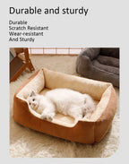 Plush Pet Bed – Soft Cushion Basket for Cats and Small Dogs