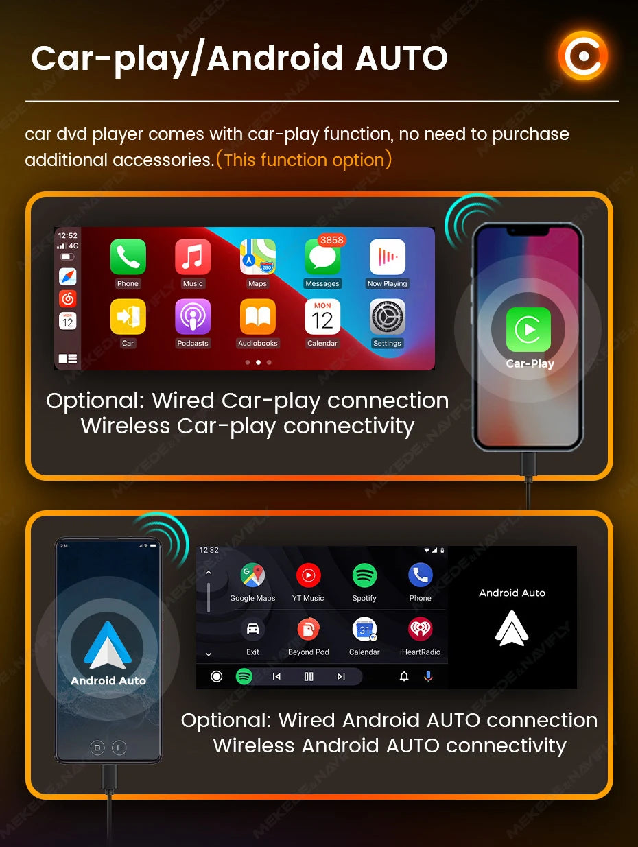 Car Multimedia Player – 6.86 Inch Touchscreen for Apple CarPlay and Android