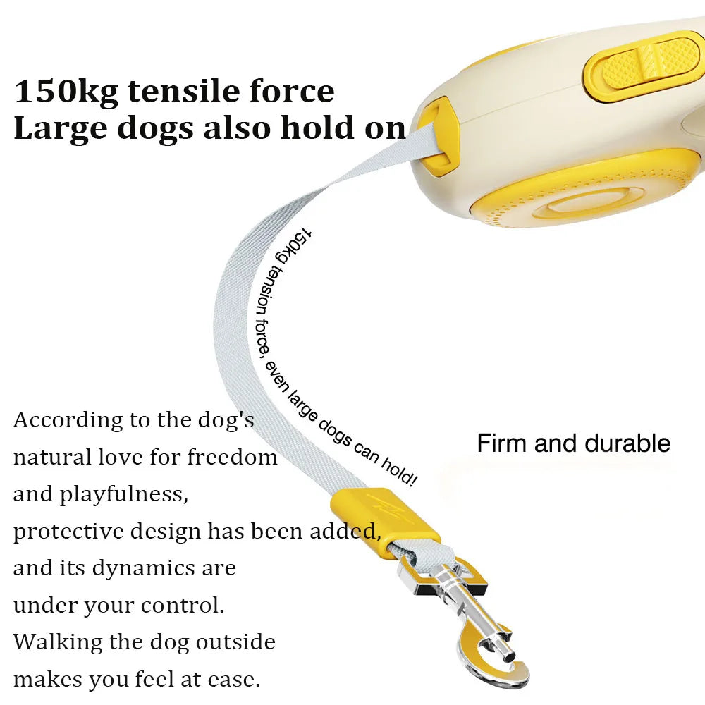 Retractable Dog Leash – Durable Nylon Lead for Small to Large Pets