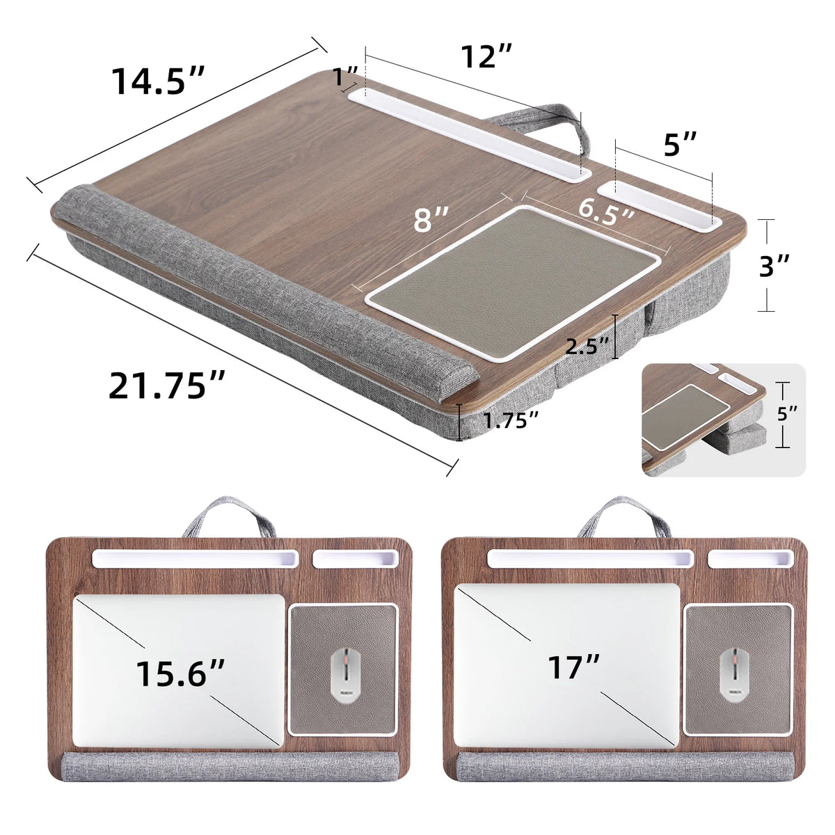Portable Laptop Lap Desk – Soft Cushion Tray for Student Dormitory Study