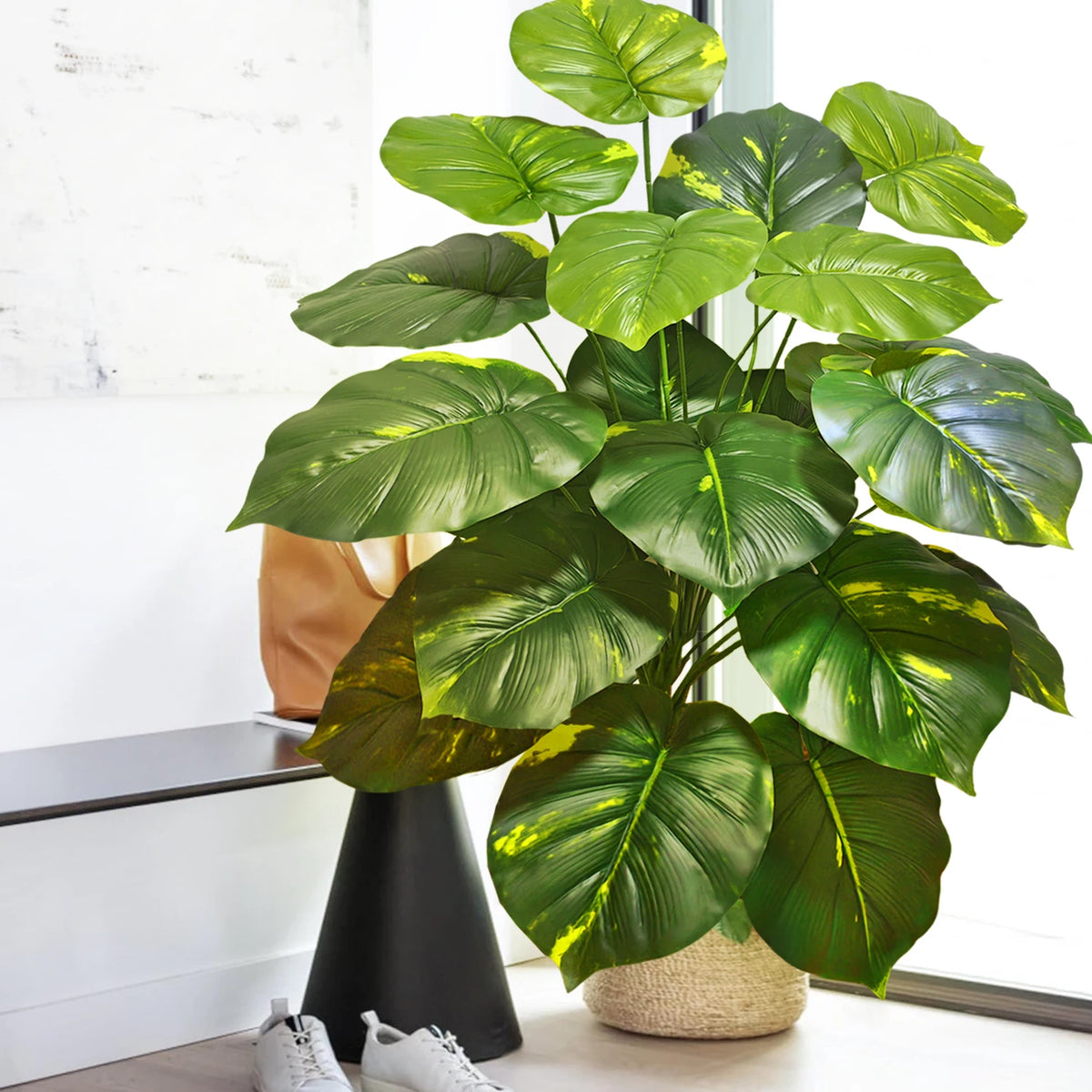 Artificial Tropical Leaf Plant – 60-103cm Potted Faux Greenery for Home Decor