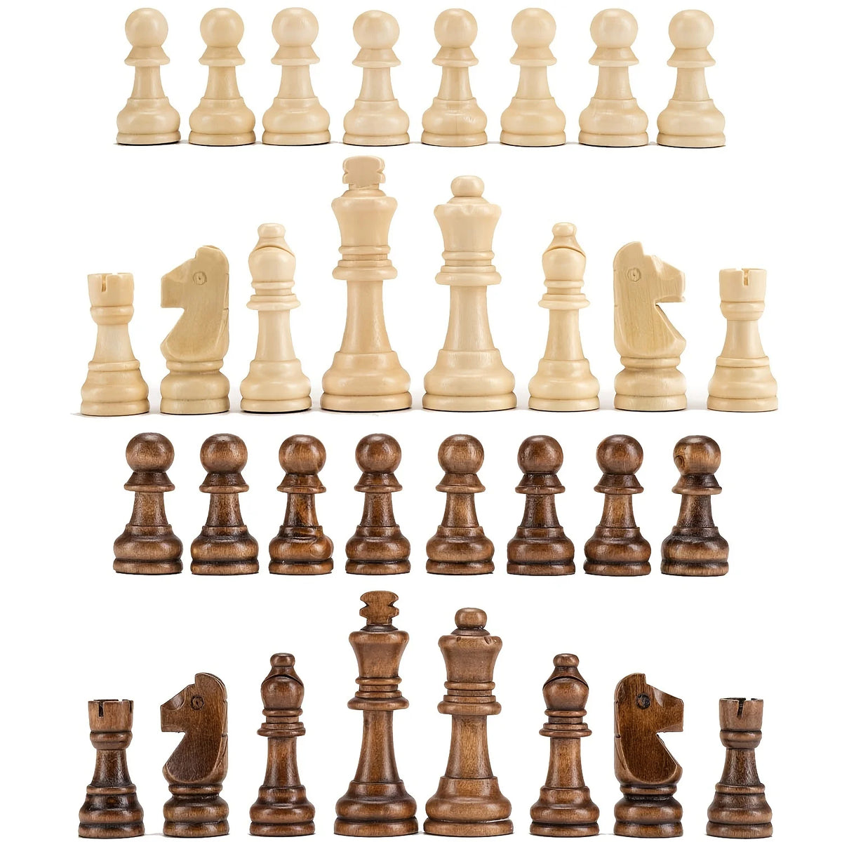 Staunton Wooden Chess Pieces – 8cm King Standard Set for Tournament Play