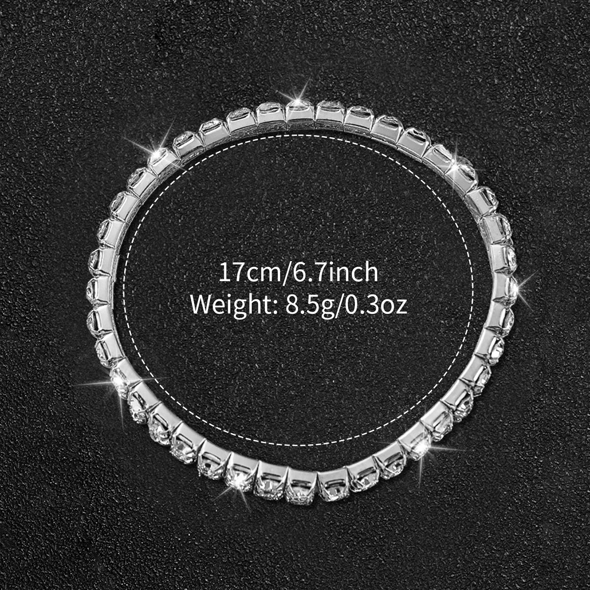 Stainless Steel Quartz Watch – Silver Diamond Bracelet for Women