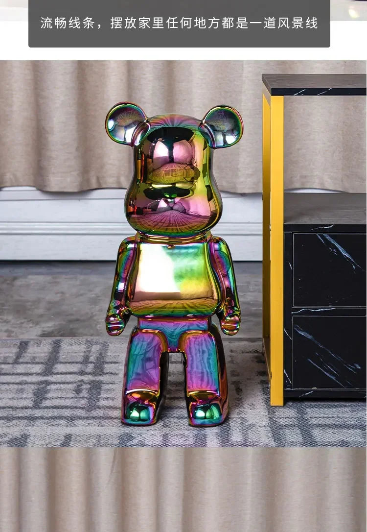 Ceramic Bear Figurine – Aesthetic Luxury Sculpture for Modern Home Decor