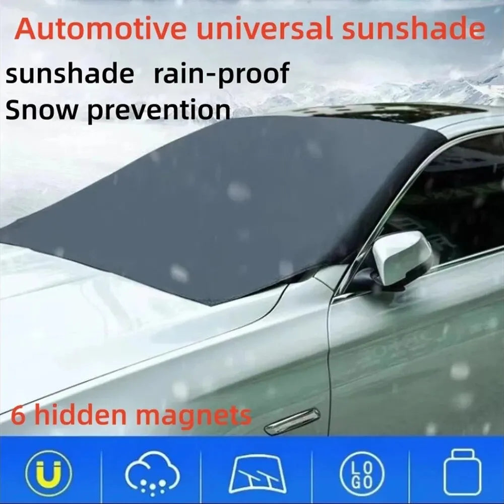 Magnetic Windshield Snow Cover – Waterproof Sun Shade for Winter Car Protection