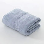 Soft Cotton Bath Towel – Absorbent Solid Color Washcloth for Hotel Bathroom
