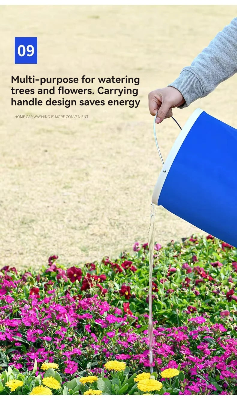 Collapsible Oxford Folding Bucket – Waterproof Portable Basin for Car Washing