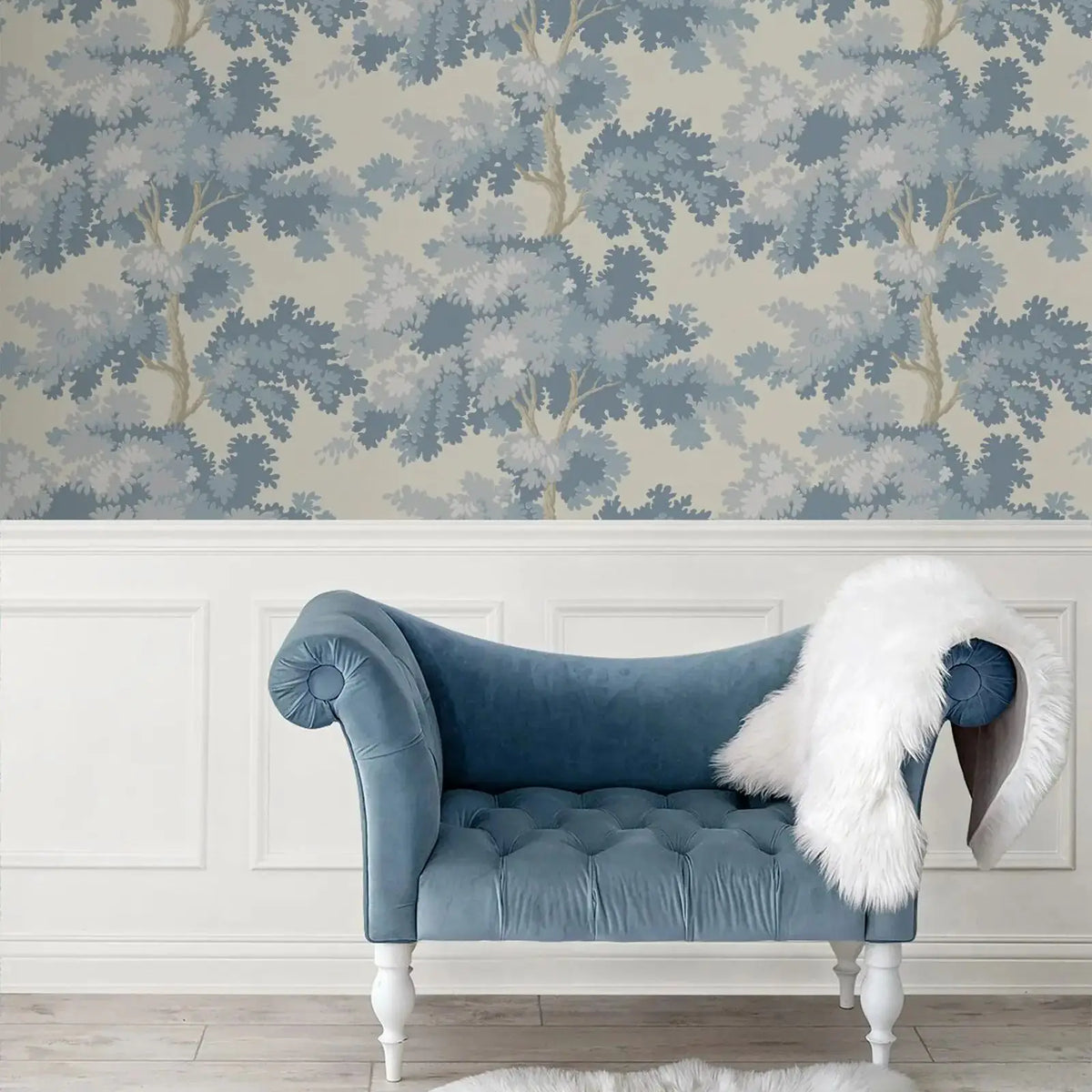 Misty Forest Tapestry Wallpaper – Antique Landscape for Home Decor