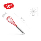 Stainless Steel Balloon Whisk – 8 10 12 Inch Wire Beater for Kitchen Cooking