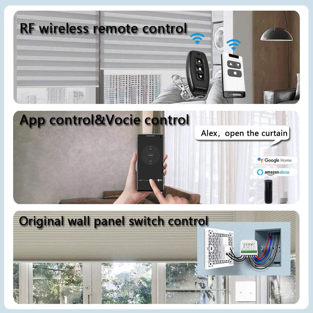 WiFi Smart Curtain Switch – Rolling Shutter Controller for Alexa Home Automation