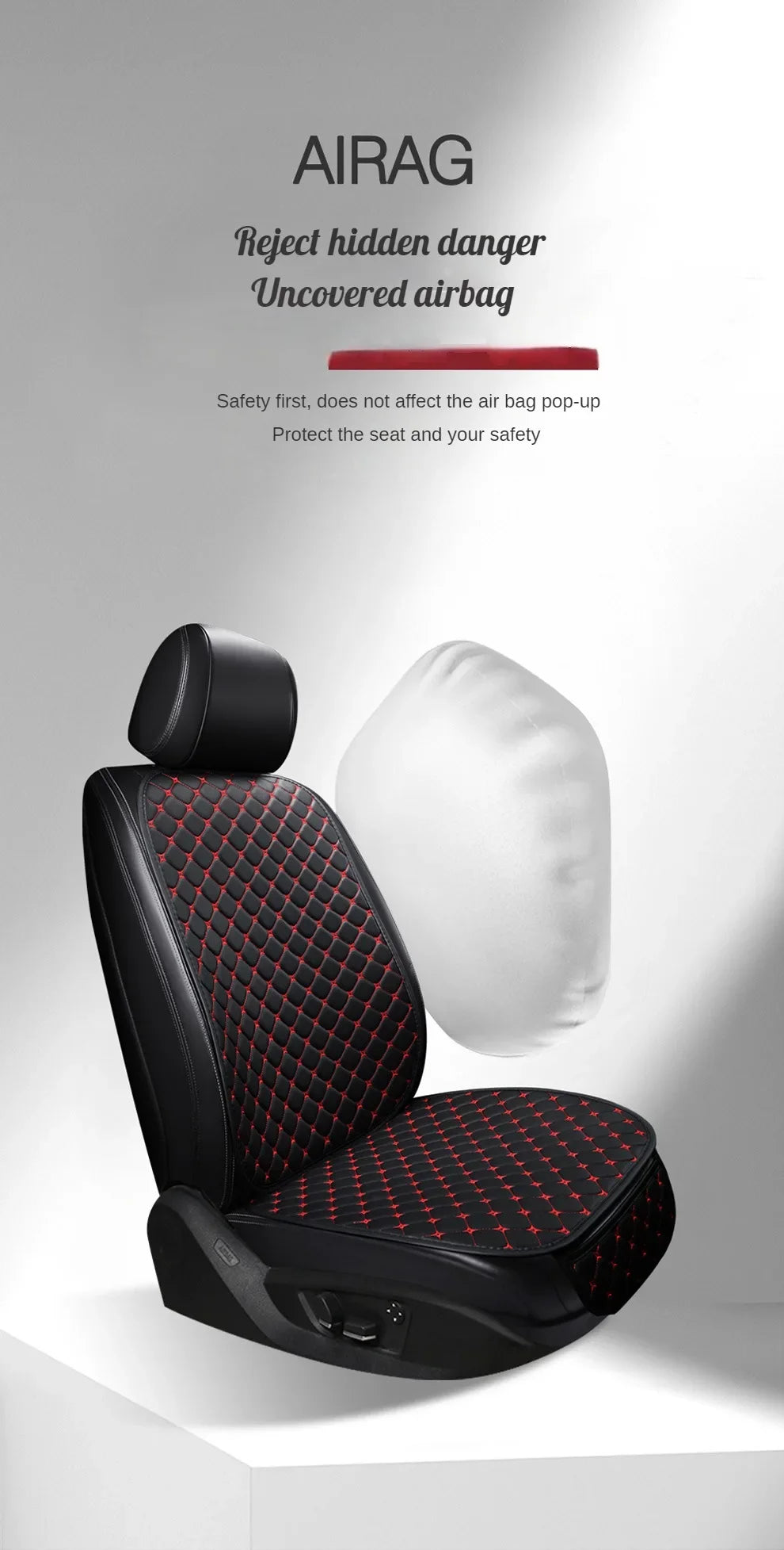 Universal PU Leather Car Seat Cover – Minimalist Soft Cushion for Auto Interior