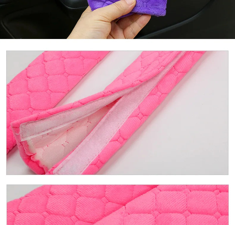 Plush Seat Belt Shoulder Covers – Soft Comfort Pads for Car Interior