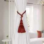Decorative Curtain Tassel Tieback – Braided Rope Holder for Home Decor