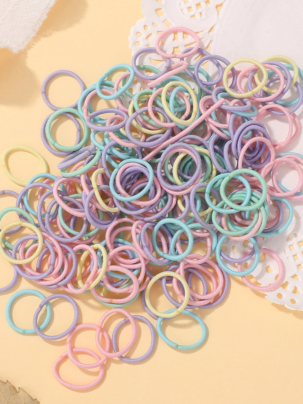 Colorful Nylon Hair Ties – 2cm Elastic Rubber Bands for Baby Girls