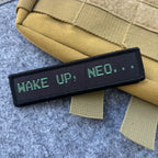 Wake Up Neo Tactical Patch – Embroidered Hook and Loop Badge for Backpacks