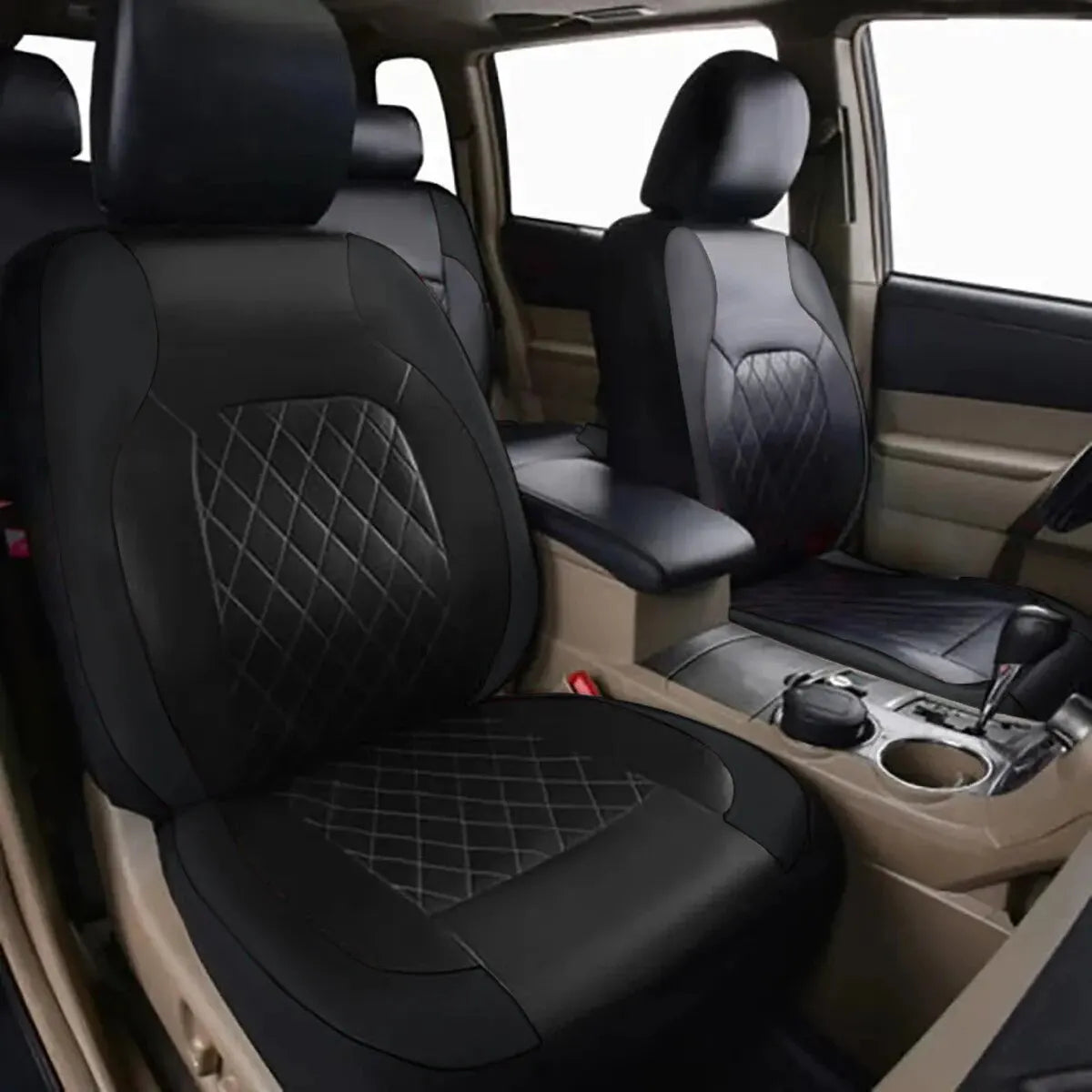 Waterproof PU Leather Car Seat Cover – All Season Full Coverage for SUV Sedan