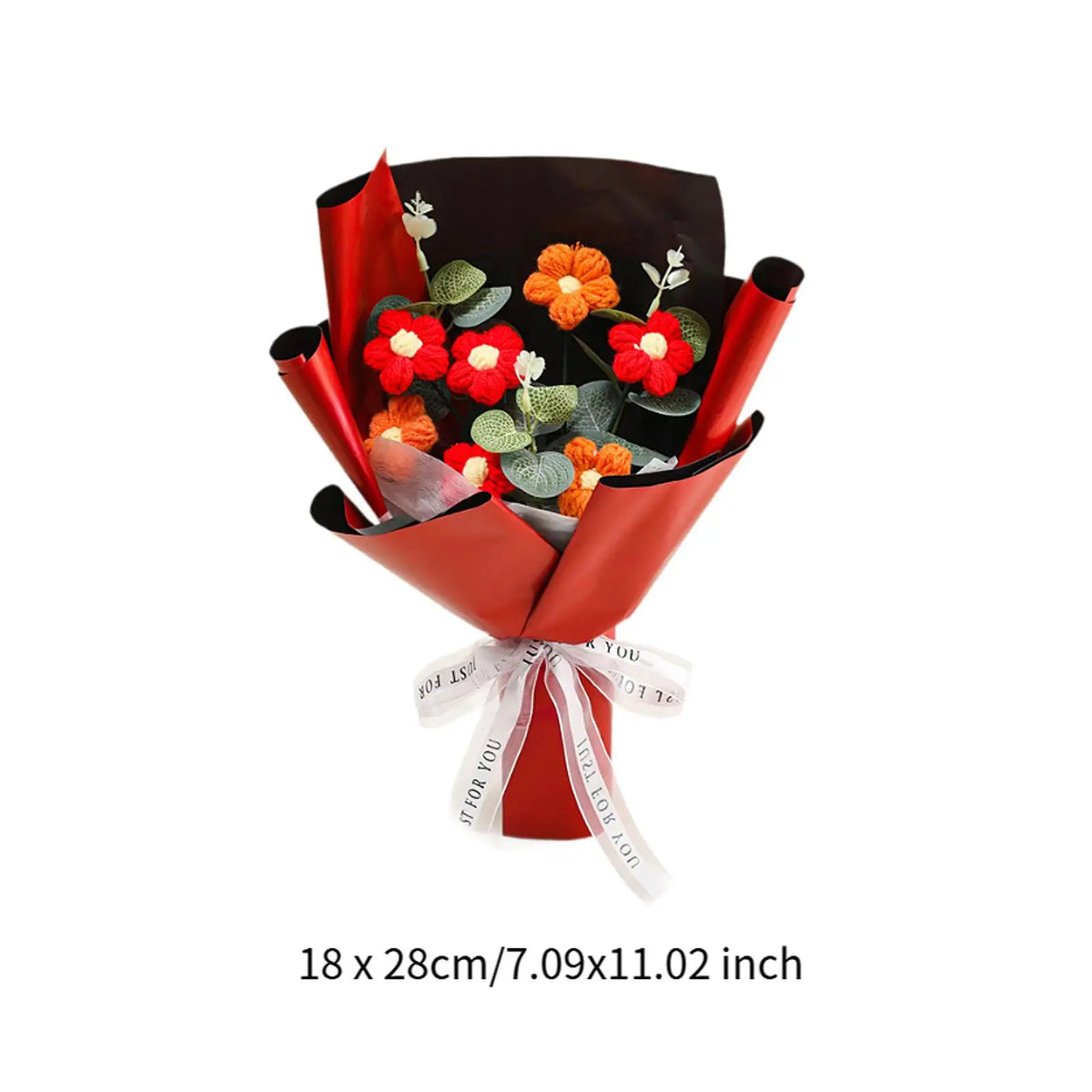 Handmade Crochet Flower Bouquet – Knitted Floral Decor for Gift Giving