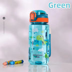 Dinosaur Plastic Water Bottle – 600ml Leakproof Sippy Cup for Kids