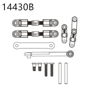RC Car Spare Parts – Differential Shock and Tire Set for 1/14 Scale Models
