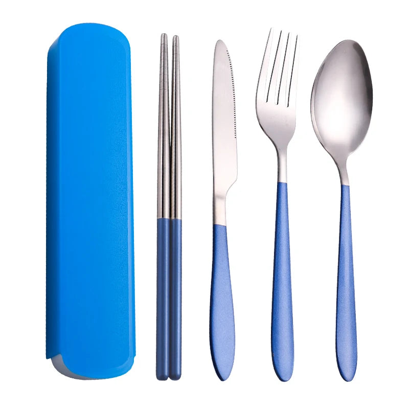 Portable Stainless Steel Cutlery Set – Durable Flatware for Camping and Travel