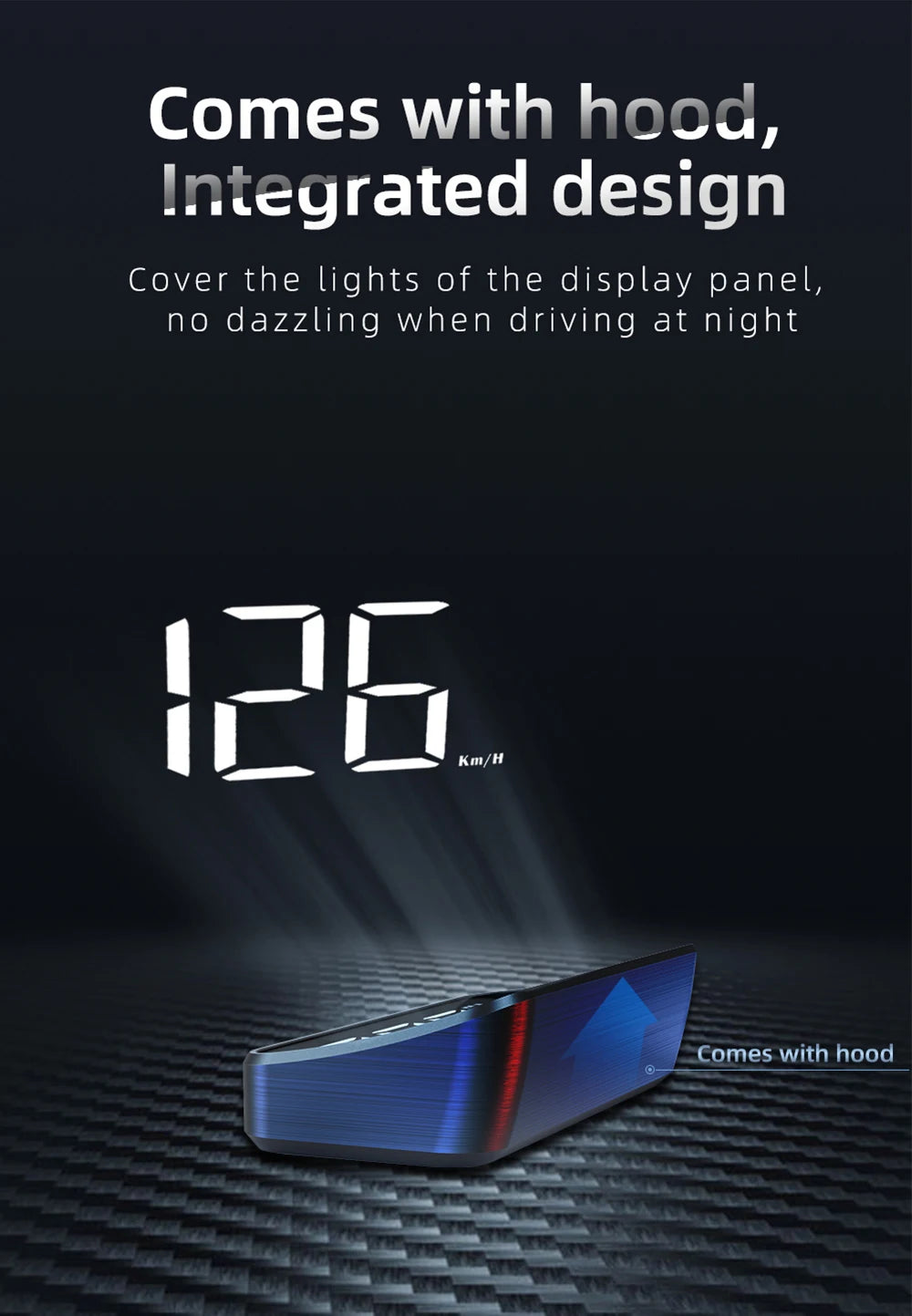 GPS Digital Head Up Display – Windshield Speedometer for Universal Auto