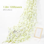 1.8m Silk Cherry Blossom Garland – Artificial Floral Vine for Wedding Decor