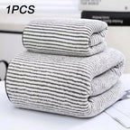 Bamboo Charcoal Coral Velvet Bath Towel – Super Absorbent for Daily Bathroom Use