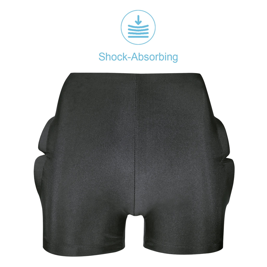 Padded Protective Shorts – 3D Hip and Tailbone Shield for Kids Skiing Skating