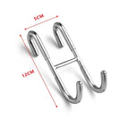 Stainless Steel Towel Rack – S-Shape Over-the-Glass Hook for Bathroom