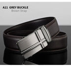 Mens Automatic Buckle Leather Belt – Luxury Business Accessory for Formal Wear