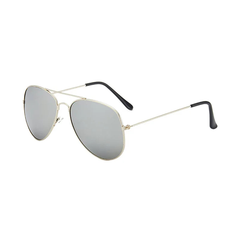 Kids Pilot Sunglasses – Reflective Metal Aviator Glasses for Boys and Girls