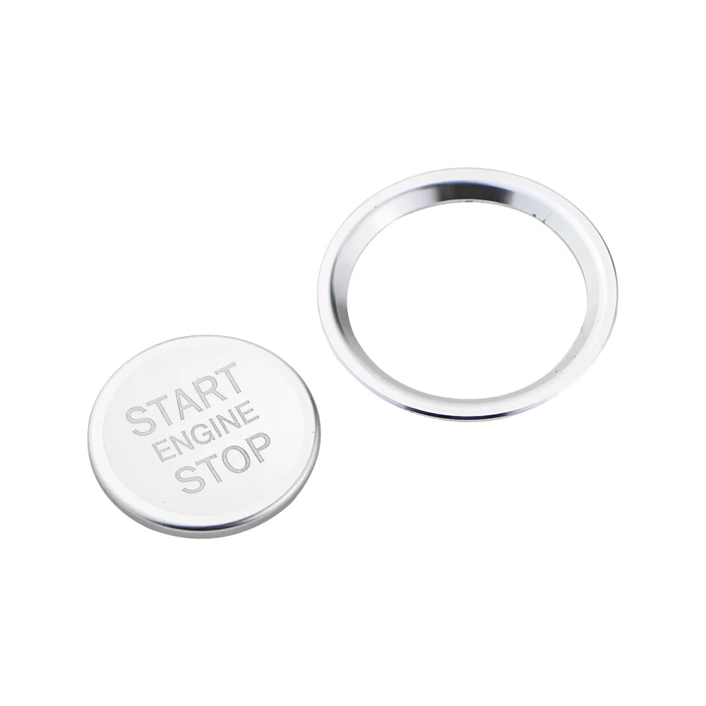 Aluminum Ignition Button Ring – Decorative Engine Start Cover for Peugeot