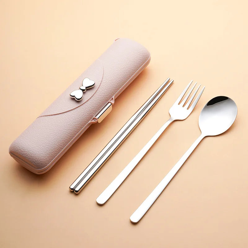 Stainless Steel Cutlery Set – Portable Flatware for Camping and Picnics