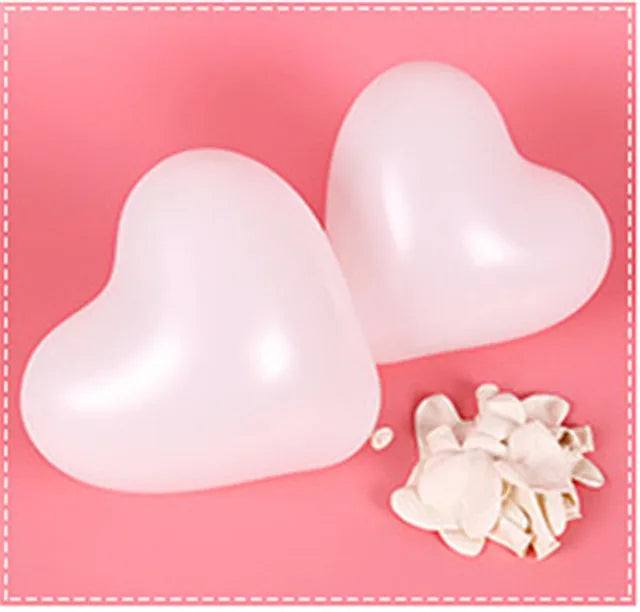 Red Heart Shaped Latex Balloons – 12 Inch Party Decorations for Weddings