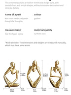 Abstract Figure Sculpture – Minimalist Resin Ornament for Modern Home Decor