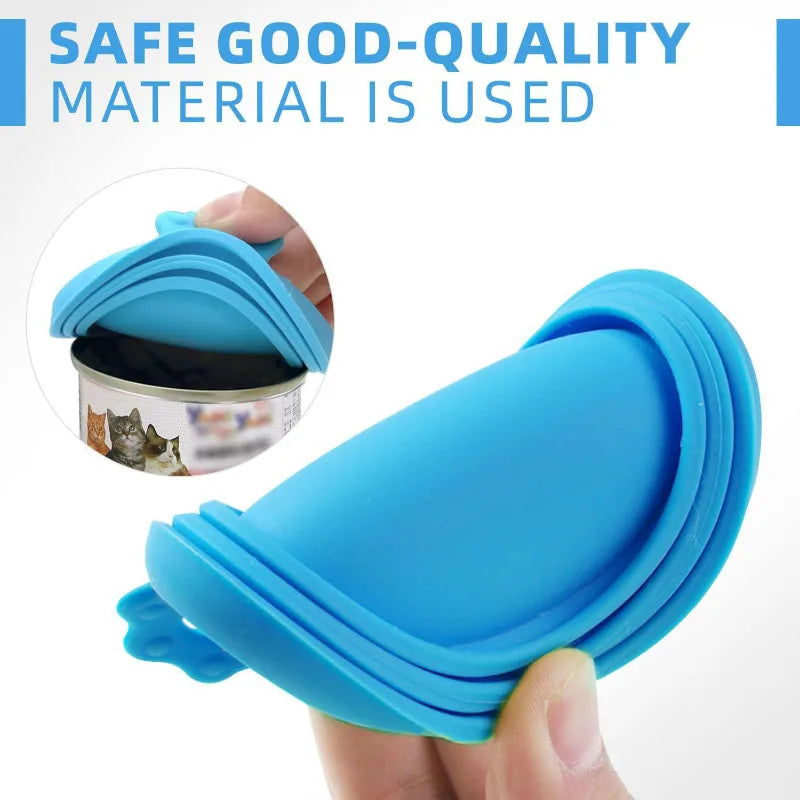 Silicone Pet Food Can Lids and Spoon – Airtight Seal for Dog and Cat Storage
