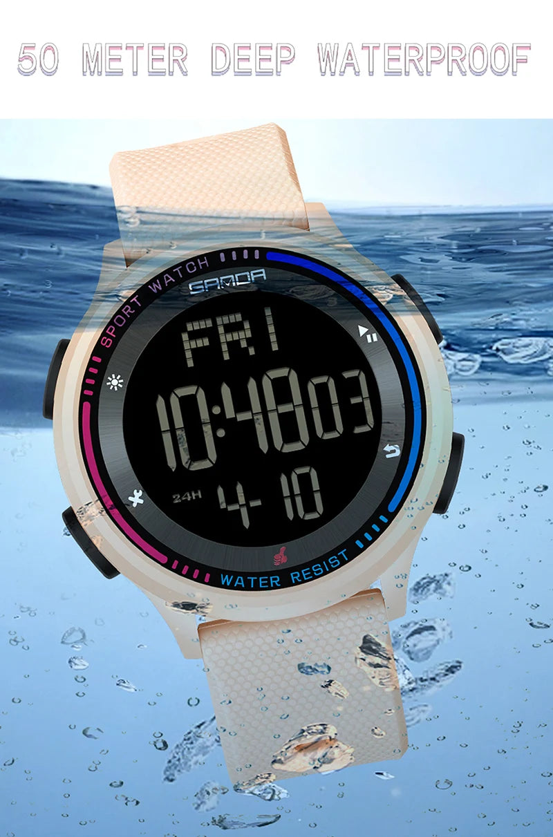 Digital Sports Watch – Waterproof Large Display for Outdoor Athletics
