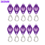 UV LED Keychain Flashlight – Dual 365/395nm Light for Stain and Ink Detection