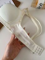 Seamless Cotton Wireless Bra – Breathable Gathered Underwear for Daily Comfort