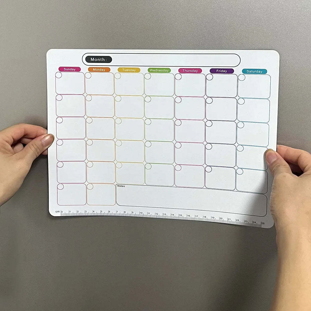 Magnetic Dry Erase Calendar – Monthly Weekly Planner for Kitchen Fridge
