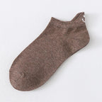Embroidered Smiley Face Ankle Socks – Breathable Cotton for Casual Comfort